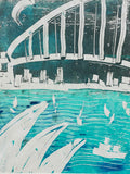 Sydney Harbour - Acrylic and Ink on Paper