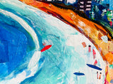 Town Beach - Mixed Media Painting