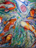 Koi - Mixed Media Painting