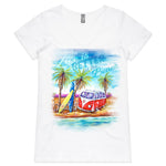 Life is Better at the Beach - Womens V-Neck T-Shirt