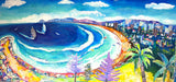 Town Beach - Mixed Media Painting
