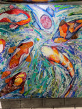 Koi - Mixed Media Painting