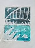 Sydney Harbour - Acrylic and Ink on Paper