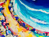 Town Beach - Mixed Media Painting
