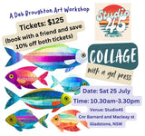 Workshop: Gelli Printing and Collage - Sat 25 July - Studio45, Gladstone NSW