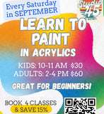 Introduction to Acrylic Painting – Saturdays in September