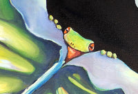 Frogs on Arum Lilies -  Oil on Canvas