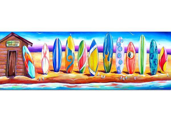 Canvas Print: Sandy Bay Surf Hire