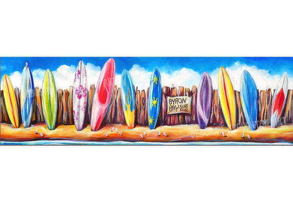 Canvas Print: Byron Bay Surf Hire