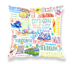 Cushion Cover: Around Australia (45x45cm)