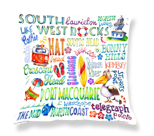 Port Macquarie Area - Cushion Cover (50x50cm)